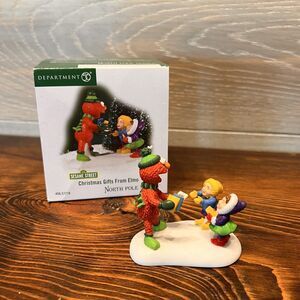 Vintage‎ Dept 56 North Pole Series Christmas Gifts From Elmo Sesame Street